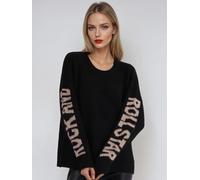 Religion Religion Rock n'Roll In oversize Pull en mélange de laine douce avec manches à slogan