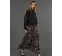 Religion Religion Tiered Bohème Style Citrine Maxi Jupes In Leopard Imprimé animal Noir EU 34 (UK 6)
