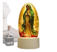 Religious - 20cm ABS Acryl Powered Design, Mary Prayer Lantern, Soft Glow | Spiritual LED Ornament, Christian Decor For Birthday Bedside Home Bedroom Apartment Dorm Nursery Church