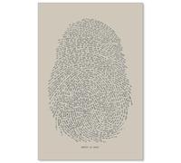 Religious Boho Decor: Sketch Style God's Fingerprints Canvas Print Featuring Jesus Art and Bible Verse for Spiritual Spaces(Unframed,12x18inch(30x45cm))