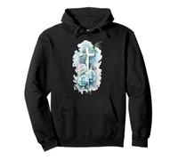 Religious Jesus Cross for Women Blessed Mom Blue Wildflower Sweat à Capuche