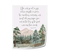 Religious Scripture Poster - Vintage Bible Verse Wall Art, Faith-Based Home Decor Print(Unframed,16x24inch(40x60cm))