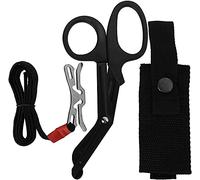 Relikee Tourniquets Trousse de Premiers Soins, Médical Ciseaux Poche, avec Bandage Ciseaux Garrot Ciseaux Sac pour Voiture Véhicule en Plein Air Tactique SWAT Traumatisme Kit Arrêter La Purge (Noir)