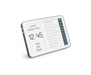 Relish - Horloge numérique avec concentrateur de tâches quotidiennes, calendrier avec jour, date et heure, grand écran clair