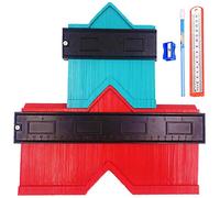 Relitec R T007 Lot de 2 jauges de contour élargies - Jauge de profil en plastique - Outil ultime pour copier des formes irrégulières - Carreaux stratifiés - Jauge de contour en bois (12,7 cm et 25,4