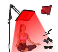 Relith Système complet de thérapie par lumière rouge - Panneau incurvé avec double LED 660 nm et 850 nm, kit de bien-être à domicile