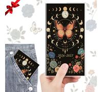 ReliThick Calendrier de poche 2026-2027 pour sac à main, petit planificateur mensuel avec couverture en PVC, calendrier de poche, blocs-notes, cadeau apprécié pour femme, maman, amie, enseignante