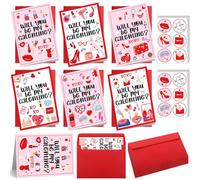 ReliThick Lot de 108 cartes « Happy Galentines Day » pour amis avec 36 cartes de Saint-Valentin, 36 enveloppes rouges, 36 sceaux pour la fête de Galentine, pour célébrer la gratitude et la Miss You