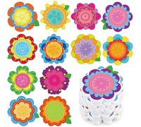 ReliThick Lot de 60 blocs de 1200 feuilles de notes adhésives florales autocollantes en vrac sur le thème du printemps pour enseignant de printemps, école, bureau, 12 styles