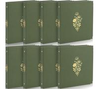 ReliThick Lot de 8 classeurs esthétiques à 3 anneaux de 2,5 cm, robustes, mignons et mignons pour décoration de papier de format lettre avec poches pour papiers, école, bureau, maison, travail, femme