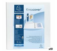 Reliure à anneaux Exacompta Kreacover Blanc A4+ Personnalisable [10 Unités]