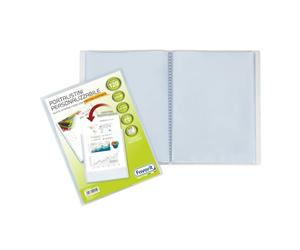 Reliure à anneaux Favorit avec enveloppes fixes et pochette frontale personnalisable - 120 feuilles transparentes - 22x30 cm A4