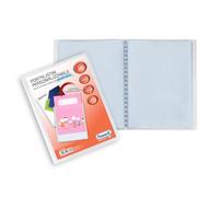 Reliure à anneaux Favorit avec enveloppes fixes et pochette frontale personnalisable - 30 feuilles transparentes - 15x21 cm A5