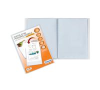 Reliure à anneaux Favorit avec enveloppes fixes et pochette frontale personnalisable - 70 feuilles transparentes - 22x30 cm A4