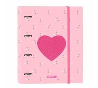 Reliure À Anneaux - Safta - Love Yourself - A4 - Rose - Polyester 300d - 80 G/M²