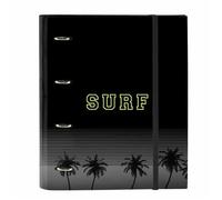 Reliure À Anneaux - Safta - Surf - A4 - Noir - Polyester 600d - 4 Anneaux 35 Mm