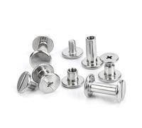 Reliure Chicago Vis Ceinture Vis Goujons Rivets Fendus | Attaches de Menu de bureau en acier inoxydable, 10 pièces, for bricolage d'album Photo, accessoires(7mm)