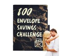 Reliure d'enveloppes, 100 enveloppes, reliure de défis pour économiser de l'argent, manuel de planification budgétaire avec boîte de rangement, classeur économiseur d'argent avec sacs, 100 enveloppes
