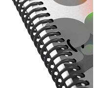 Reliure en Plastique, 20pcs 30 trous à anneaux en plastique à reliure à anneaux en spirale pour papier A4(11mm*30-noir)