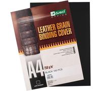 Reliure Simili Cuir 100 Pcs, Couverture Pour Reliure, Couverture De Cahier, Couverture En Cuir Pour Documents, Couverture De Format A4, Élégant, Noir