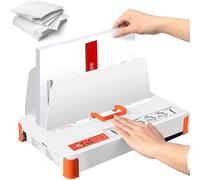 Reliure Thermique Grande Capacité 55 Mm - Machine à Reliure à Fusion Chaude Haute Capacité de 500 Feuilles pour Rapports, Contrats et Factures 50 8mm white PVC envelopes