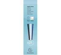 Reliures spirales plastique - EXACOMPTA - 76501E - 16 mm - Noir - 25 pièces
