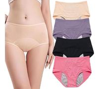 Relivira 2026 Soutien du plancher pelvien et sous-vêtements étanches, sous-vêtements de soutien du prolapsus soutient les sous-vêtements de plus de 60 ans, 4 pièces - B, XXL