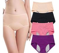 Relivira 2026 Soutien du plancher pelvien et sous-vêtements étanches, sous-vêtements de soutien du prolapsus soutient les sous-vêtements de plus de 60 ans, 4 pièces - C, 5XL