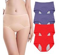 Relivira 2026 Soutien du plancher pelvien et sous-vêtements étanches, sous-vêtements de soutien du prolapsus soutient les sous-vêtements de plus de 60 ans, 4 pièces - H, S