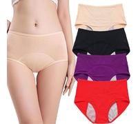 Relivira 2026 Soutien du plancher pelvien et sous-vêtements étanches, sous-vêtements de soutien du prolapsus soutient les sous-vêtements de plus de 60 ans, 4 pièces - E, 4XL