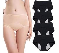 Relivira 2026 Soutien du plancher pelvien et sous-vêtements étanches, sous-vêtements de soutien du prolapsus soutient les sous-vêtements de plus de 60 ans, 4 pièces - R, XS