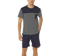 Reliwel Pyjama Homme Coton Ensembles de Pyjama Homme Deux pièces Manches Longues Col Rond et Pantalon avec Poches Vêtements De Nuit Vêtements de Détente pour Hommes Doux Loungewear