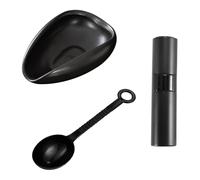 RELKLYU 1 Morceau De Grains De Café, Un Flacon Pulvérisateur 1 Morceau Et 1 Pièce De Café De Café À La Cuillère, Récipient en Céramique, Accessoires De Fabrication De Café.