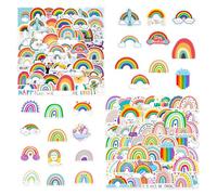 RELKLYU 100 Autocollants Arc-en-Ciel, Autocollants Imperméables, Autocollants De Graffitis De Dessins Animés, Qui Peuvent Décorer des Tasses À Eau, des Étuis De Téléphone Portable Et des Cahiers.