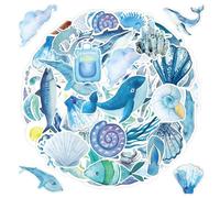 RELKLYU 100 Autocollants sur Le Thème Marin, Autocollants Imperméables, Autocollants De Graffitis Amusants, Peuvent Décorer des Bouteilles d'eau, des Valises, des Vélos.