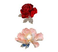 RELKLYU 2 Morceaux De Broche De Fleurs, Broche Élée, Accessoires De Vêtements pour Femmes, Accessoires Rétro, Décorations De Robes.