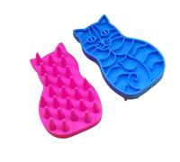 RELKLYU 2 Morceaux De Brosse De Bain De Massage en Caoutchouc, Confortable À Toucher, Chiot Et Brosse À Peigner Les Poils, Réutilisable, Produits De Nettoyage pour Animaux De Compagnie.