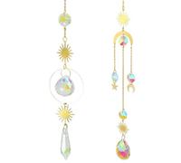 RELKLYU 2 Morceaux De Décorations Suspendues en Cristal, des Pendentifs Créatifs Et Simples, des Fournitures De Décoration De Fenêtre, des Pendentifs De Jardin Et des Accessoires De Maison.