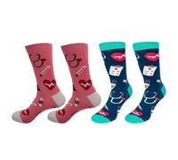 RELKLYU 2 Paires De Chaussettes À Thème Médical, Chaussettes Amusantes, Chaussettes Imprimées Créatives, Chaussettes Cadeaux, Chaussettes Respirantes Douces.