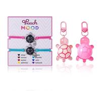 RELKLYU 2 Pièces Bracelet De Tortue Et 2 Pièces Porte-Clés De Tortue, Bracelet De Changement De Couleur, Bracelet Créatif, Bracelet Cadeau, Bracelet D'Amitié.