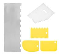 RELKLYU 2 Pièces Gratteilles en Acier Inoxydable Et Gratte-Ciel De 3 Pièces, Outils De Gâteau De Bricolage, Accessoires De Cuisson, Fournitures De Cuisine, Outils De Conception De Style À Gâteau.