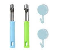 RELKLYU 2 Pièces Remover des Noyaux De Fruits Et 2 Pièces Crochets, Outil De Dissolvant du Noyau Manuel, Outils De Cuisine, Accessoires De Cuisson.