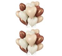 RELKLYU 20 Ensembles De Ballons en Forme De Cœur De Couleur Crème, Ballons De La Saint-Valentin, Fournitures De Décoration De Scène, Adaptés À La Fête des Mères, À La Demande en Mariage.