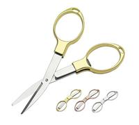 RELKLYU 3 Morceaux De Ciseaux Pliants, Ciseaux en Acier Inoxydable, Mini-Ciseaux, Ciseaux Portables, Adaptés À La Maison, À L'École, Au Bureau, À La Pêche.