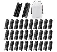 RELKLYU 30 Morceaux De Clips De Tuyaux en Plastique Noir, 1 Morceau De Sac De Rangement, des Clips De Fixation De Serre du Jardin, des Accessoires À Effet De Serre.