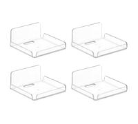 RELKLYU 4 Morceaux De Rack De Rangement Mural Auto-Adhésif, De Rack D'Affichage en Plastique, D'Accessoires Domestiques Et De Fournitures De Stockage D'Articles.