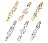 RELKLYU 6 Morceaux De Vêtements De Vêtements, Clips De Fixation De Châle, Clips Métalliques, Accessoires De Vêtements, Boutons Écharais, Clips De Cardigan.