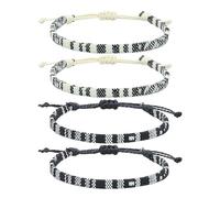 RELKLYU Bracelet De Surfeur De 4 Pièces, Bracelet Réglable, Bijoux Boho, Bracelet Simple.