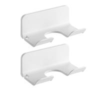 RELKLYU Rack De Rangement De Sèche-Cheveux en 2 Pièces, Support Mural, Grille De Rangement De Salle De Bain, Grille De Rangement en Plastique Et Support sans Trou.
