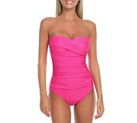 RELLECIGA Classic Maillot de Bain Une pièce, Rose Fluo, XL Femme